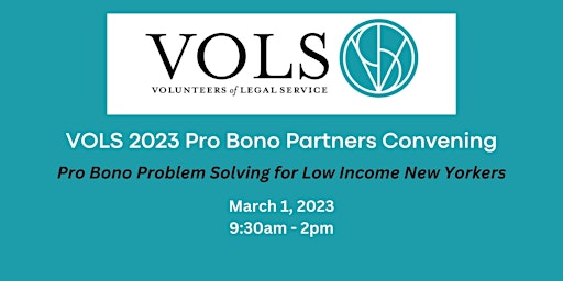 VOLS 2023 Pro Bono Partners Convening