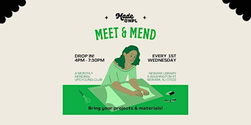 Meet & Mend at Newark Public Library Makerspace - Made@NPL
