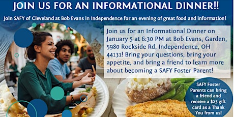 SAFY Informational Dinner at Bob Evans primary image
