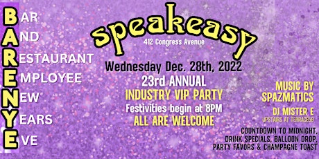 Imagem principal do evento Speakeasy's Renowned B.A.R.E.N.Y.E. Party