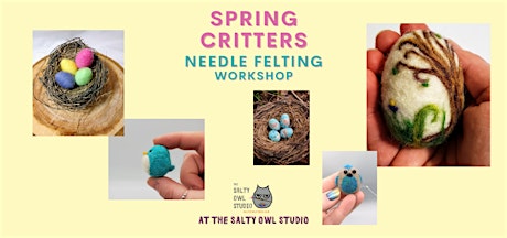 Spring Needle Felting- eggs, bumble bees, and more! primary image