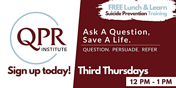QPR - Suicide Prevention Gatekeeper Training (Virtual)