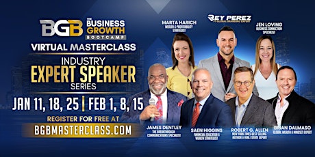 Business Growth Bootcamp VIRTUAL MASTERCLASS Industry EXPERT SPEAKER Series primary image