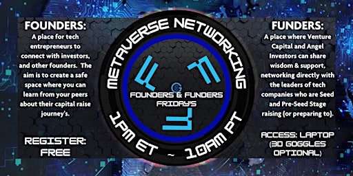 Founders & Funders Friday's -Metaverse Networking