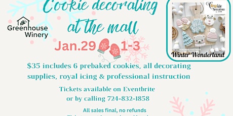 Winter Cookie Decorating at the mall