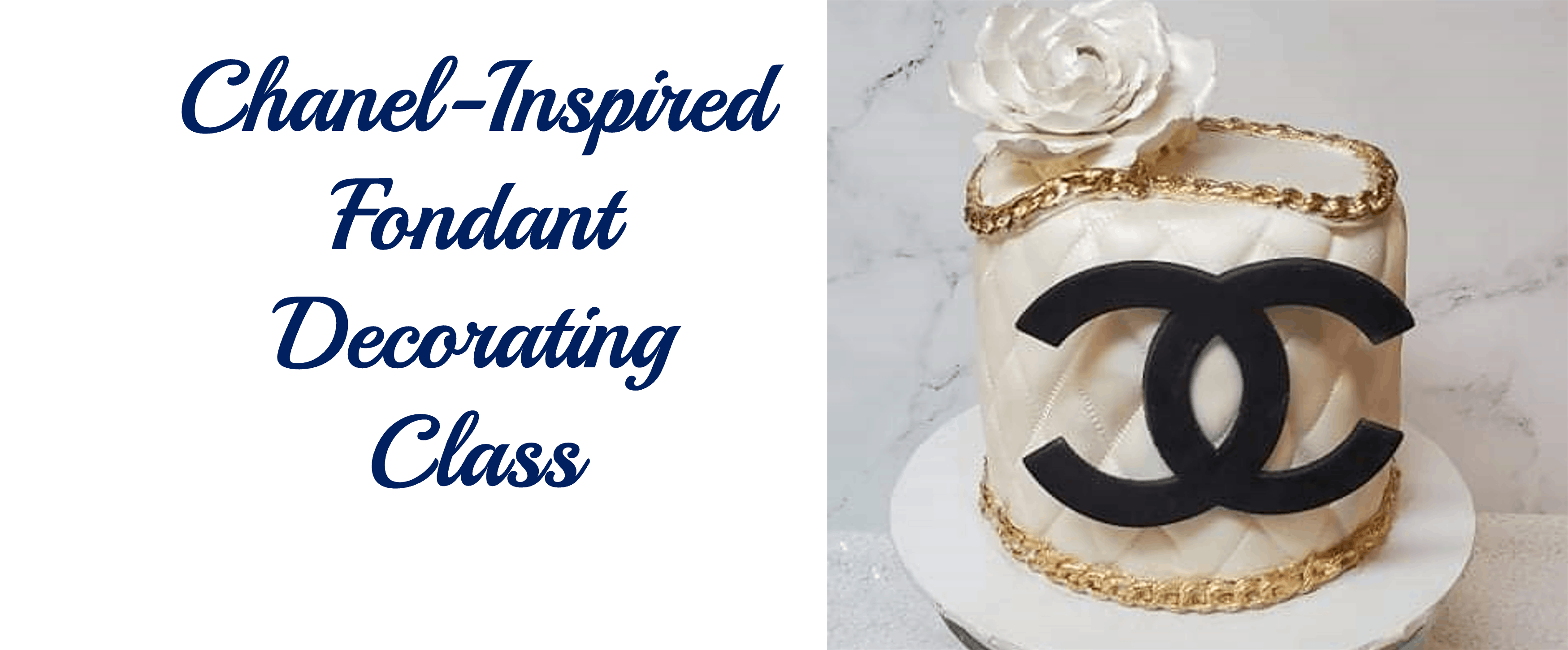 Beginner Cake Decorating with Fondant - Chanel Inspired Cake – Frans Cake  and Candy