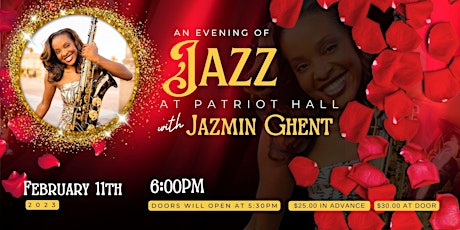 An Evening of Jazz at Patriot Hall with Jazmin Ghent