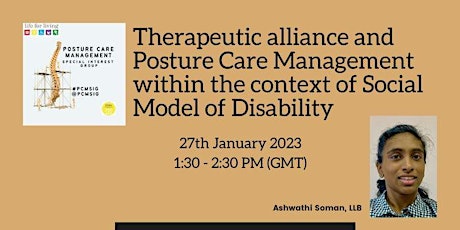 Therapeutic alliance & Posture Care Management: Social Model of Disability primary image