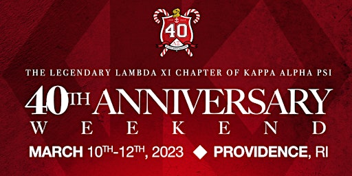Lambda Xi 40th Anniversary Registration