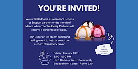 Image principale de Ice Cream Tasting Event - eCreamery Scoops of Support