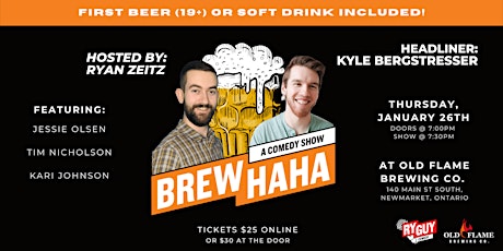 Imagen principal de Brew HAHA Comedy Night ft. Headliner: Kyle Bergstresser