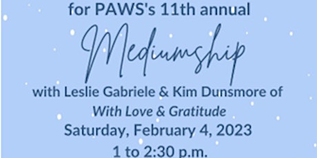 Mediumship Fundraiser for PAWS