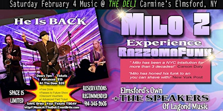 Music @THE DELI:FUNKIFY YOUR LIFE  w/Milo Z + The Speakers