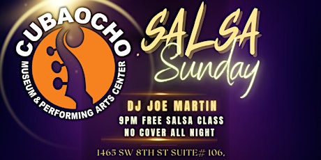 Salsa Sundays in Cubaocho. Free entry in the heart of Calle 8