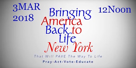 2018 Bringing America Back To Life - New York primary image