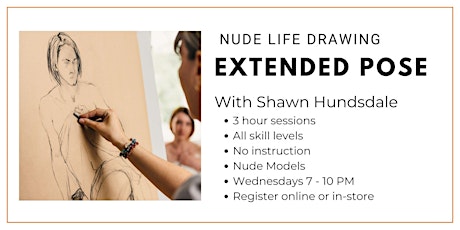 Extended Pose - Uninstructed Nude Life Drawing Session
