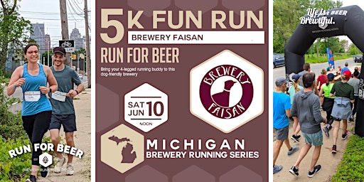 Imagen principal de 5k Beer Run x Brewery Faisan | 2023 MI Brewery Running Series