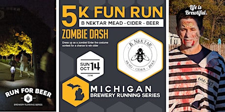 5k Beer Run x Zombie Dash| B Nektar | 2023 MI Brewery Running Series
