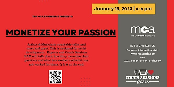 The MCA Experience feat Couch Sessions: Monetize Your Passion