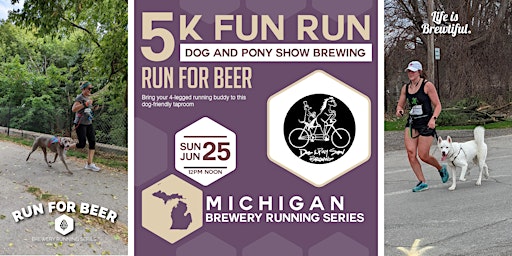 Imagem principal de 5k Beer Run x Dog and Pony | 2023 MI Brewery Running Series