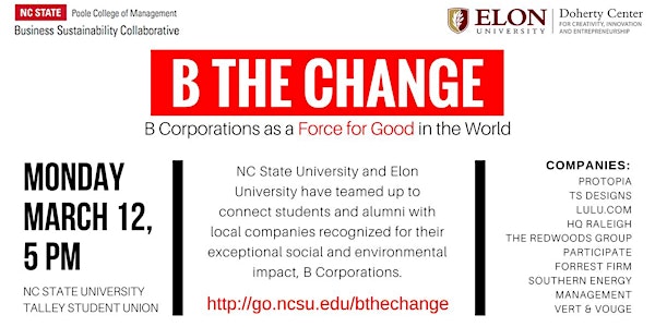 RESCHEDULED DUE TO WEATHER: B The Change Networking Event