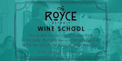The Quality Emersion of Michigan Wine w/ Four World-Class Winemakers