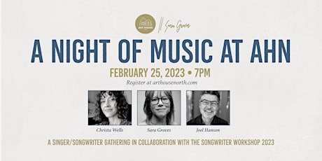 A night of music with Sara Groves, Christa Wells and Joel Hanson