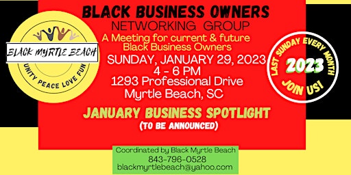BLACK BUSINESS OWNERS NETWORKING MEETING primary image