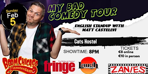 My Bad Comedy Tour with Matt Castellvi-English Standup night at Cats Hostel