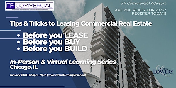 Tips & Tricks to Leasing Retail/Office Spaces in Urban Corridors (Virtual)