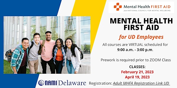 Mental Health First Aid for UD Employee Health & Wellbeing 2023