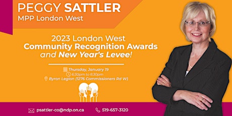 2023 London West Community Recognition Awards and New Year's Levee primary image