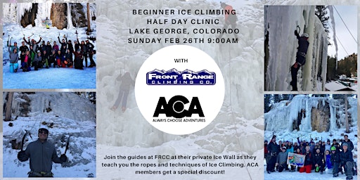 February - Intro to Ice Climbing at Lake George with Front Range Climbing