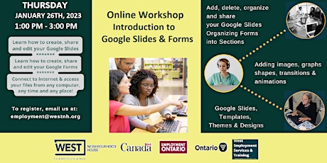 Intro to Google Slides & Forms - online Workshop