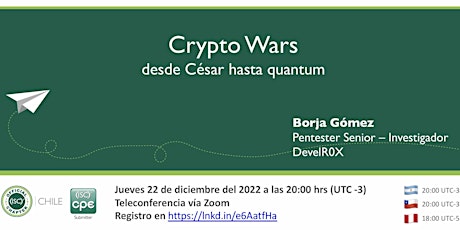 Imagen principal de Charla (ISC)² Chile Chapter: Crypto Wars