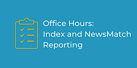 Office Hours: Index and NewsMatch Reporting primary image