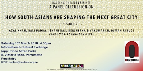 How South-Asians are Shaping the next great city - A Panel Discussion primary image
