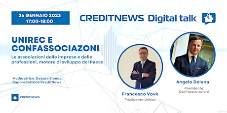 Hauptbild für CreditNews Digital Talk: UNIREC E CONFASSOCIAZONI