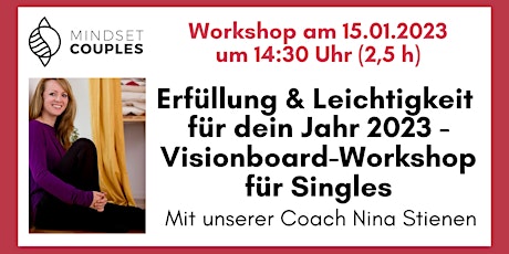 Hauptbild für Erfüllung & Leichtigkeit für DEIN 2023 - Visionboard-Workshop für Singles
