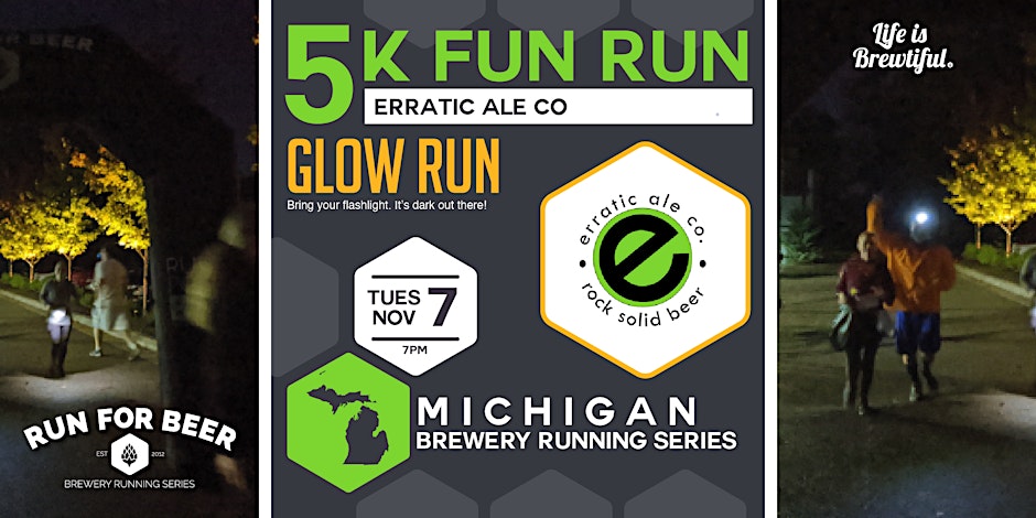 Fun Glow Run | Erratic Ale  event logo