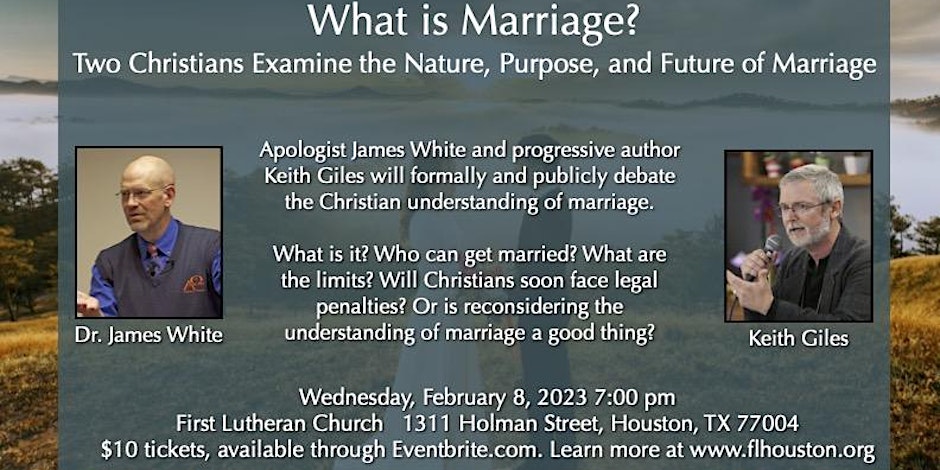 Road Trip Schedule - Debate: What is Marriage? - Houston, Texas