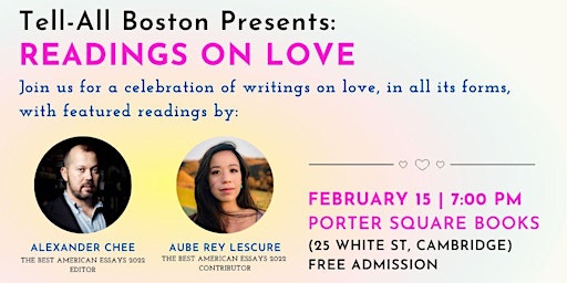 Tell-All Boston Presents: Readings On Love, In All Its Forms