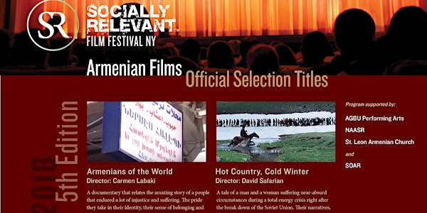Armenian Spotlight at SR Socially Relevant™ Film Festival NY 
