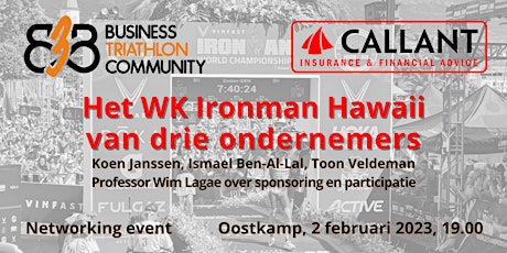 B3B - Ondernemers én Ironman Hawaii finishers - Networking Event