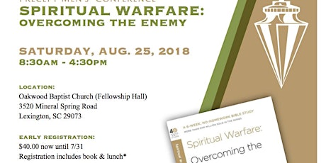 Imagen principal de Precept Men's Conference: Spiritual Warfare: Overcoming the Enemy