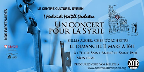 Un concert pour la Syrie 2018 - Orchestre I Medici de McGill & Gilles Auger