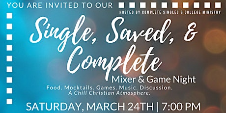 Single, Saved, & Complete Mixer & Game Night (18 and over) primary image