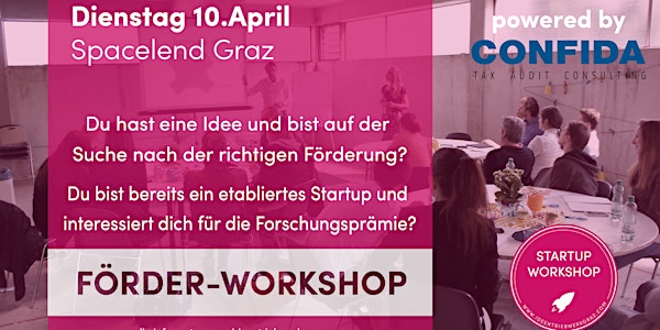 Startup Workshop: Förder-Workshop (mit CONFIDA)