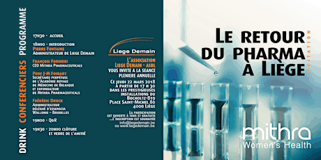 LIEGE DEMAIN asbl - Séance Plénière 2018 primary image