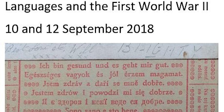 Languages and the First World 2018 (Brussels leg 12 September) primary image